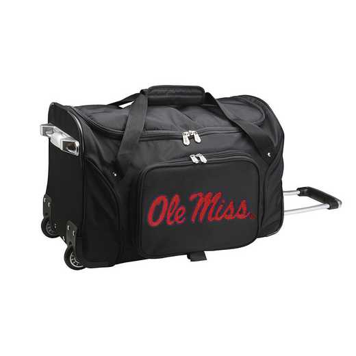 CLMIL401: NCAA Mississippi Ole Miss 22IN WHLD Duffel Nylon Bag